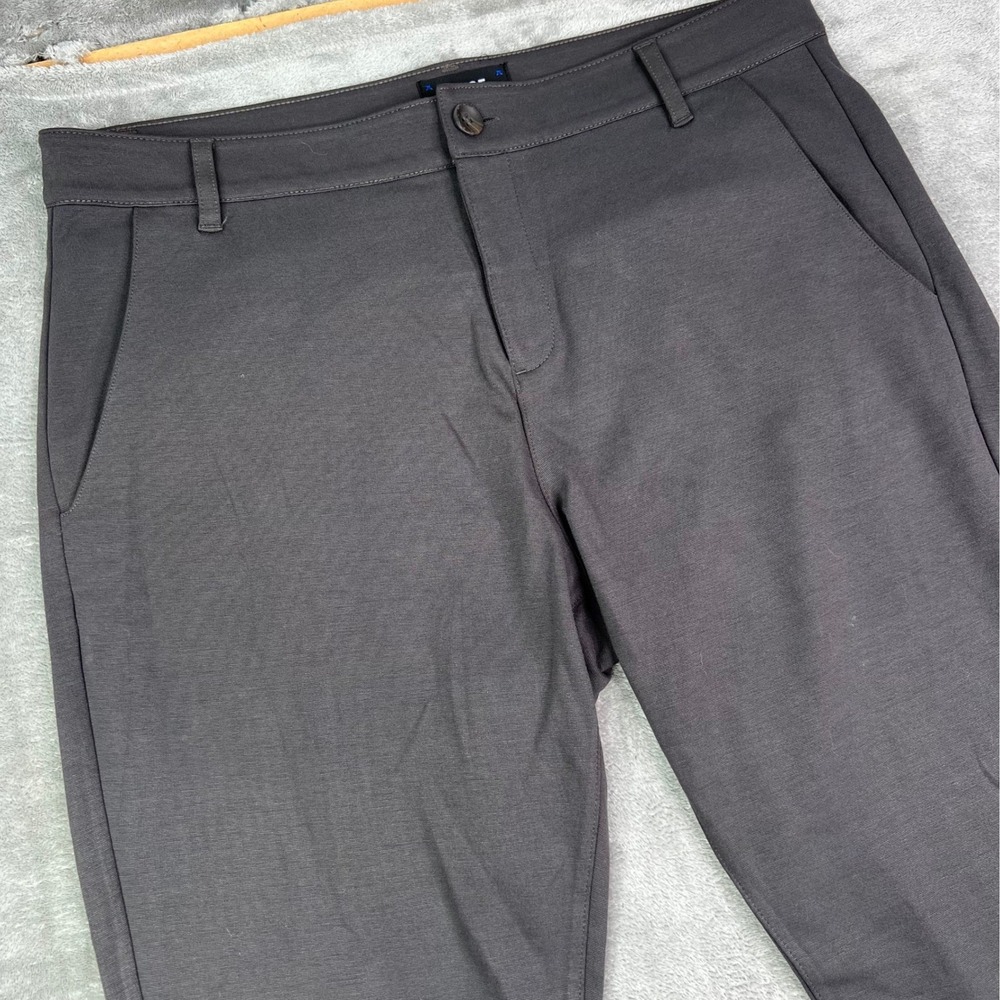 Paige Stafford Trouser Pants Mens 33 Rocket‎ Grey Rayon Nylon Knit Tapered Chino